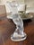 Art Deco 1980s “Lalique of France ‘Nude Dancer’ Frosted Crystal Girl Sculpture” Measuring 4.5”w × 10”h. For Sale - Image 3 of 10