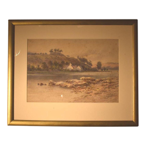 19th Century A Delicate Landscape Scene in the French Style