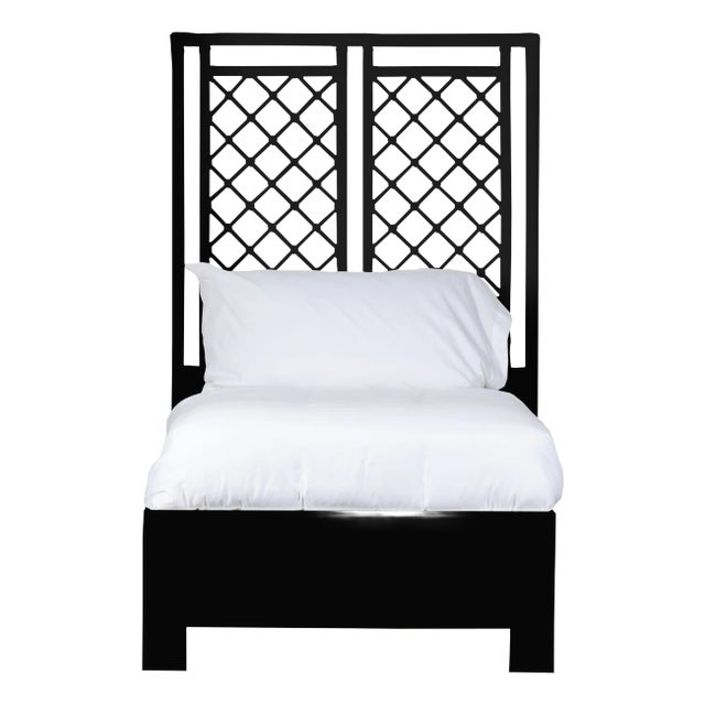 X & Diamond Platform Bed Twin, Black For Sale