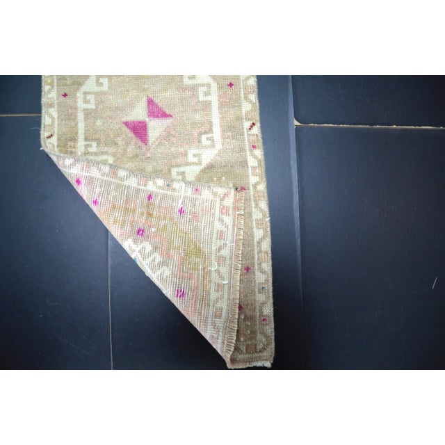 Tan Color Pastel Oushak Rug For Sale - Image 4 of 6