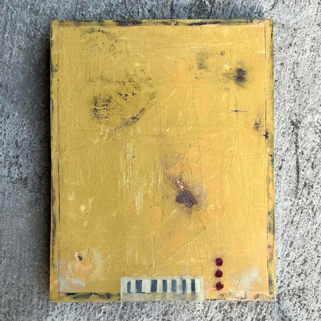 Late 20th Century Vintage Boho Abstract Original Oil Painting on Canvas For Sale - Image 5 of 5