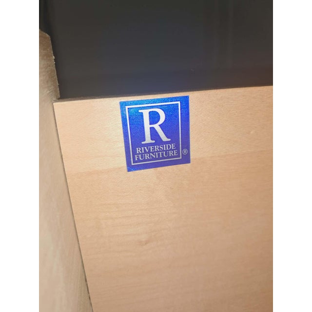 1990s Riverside Furniture Solid Wood & Veneer Tall Dresser - Made in Usa For Sale - Image 4 of 5