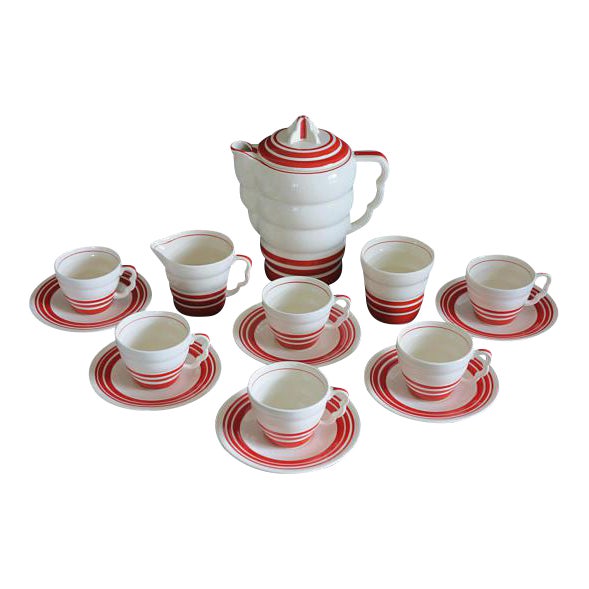 Art Deco "Aristocrat" Demitasse Coffee Set - Set of 15 For Sale
