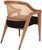 Chloe Chair, Teak, Caning, and Black Cotton For Sale In Los Angeles - Image 6 of 9
