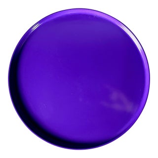 Vintage Massimo Vignelli for Heller Vivid Purple Round Serving / Bar Tray For Sale