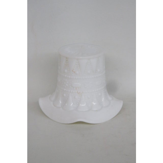 Mid-Century Modern Milk Glass Lace Dewdrop Beaded Jewel Small Basket Vase Container Figurine 4770b For Sale - Image 3 of 11