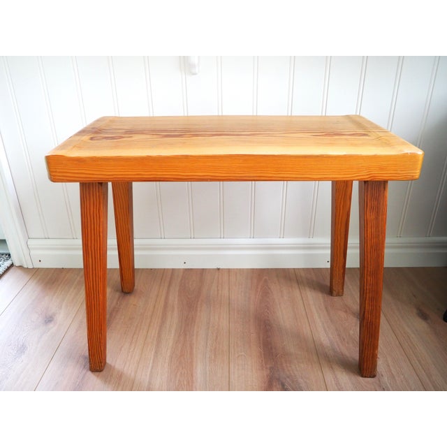 Vintage Scandinavian Pine Stool, 1970s For Sale - Image 12 of 12