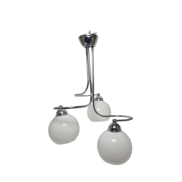 Art Deco Style Chandelier, Poland, 1970s For Sale - Image 3 of 9