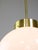Mid-Century Italian Opaline and Brass Globe Pendant Lamp For Sale - Image 15 of 18