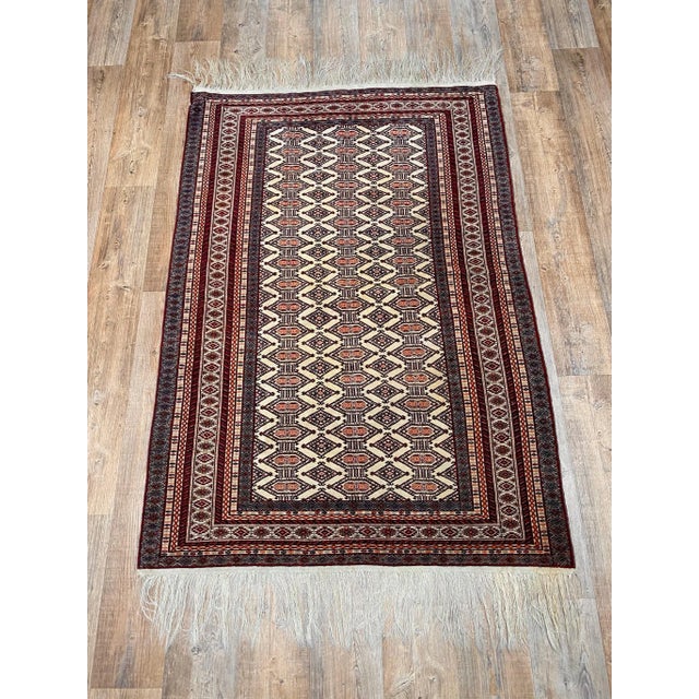 1960s Bellwether Rugs Vintage Samarkand Rug - 4'2" X 5'11" For Sale - Image 5 of 5