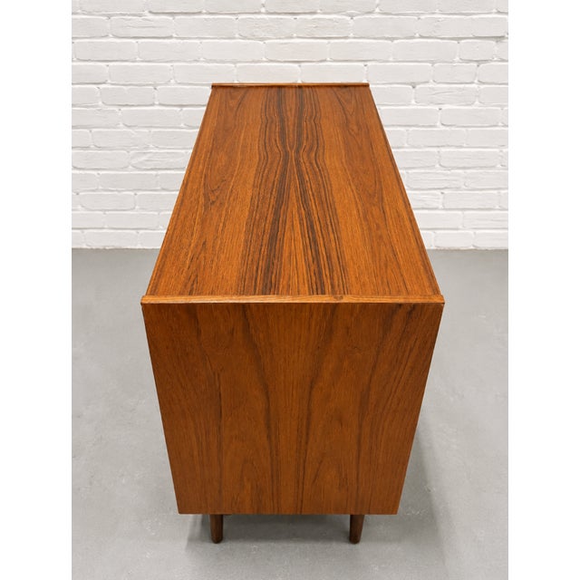 1960s Mid Century Modern Teak Jr. Credenza | Danish Storage Entryway Cabinet, Circa 1960's For Sale - Image 5 of 15