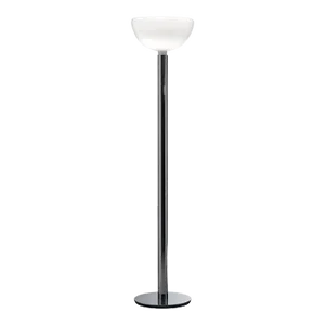 Franco Albini and Franca Helg Am2c Opaline Glass & Metal Floor Lamp for Nemo
