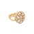 Metal Radiant Cluster Swarovski Crystal Gold Adjustable Ring, Size 8 For Sale - Image 7 of 11