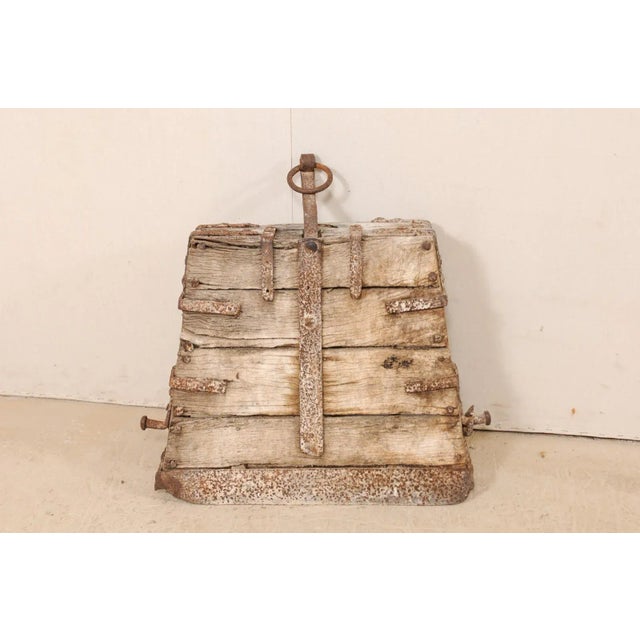 Traditional 19th Century Spanish Scoop or Plow of Wood and Iron For Sale - Image 3 of 12