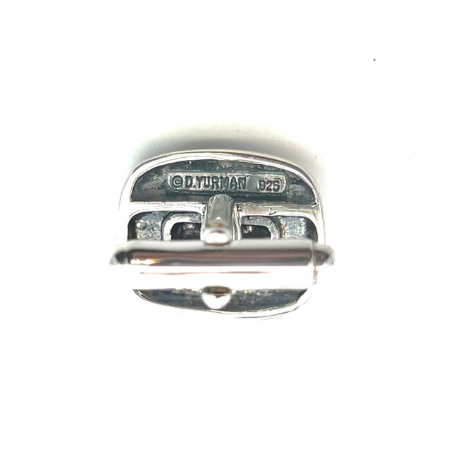 David Yurman 1990s David Yurman Authentic Estate Cufflinks Silver, A Pair For Sale - Image 4 of 12