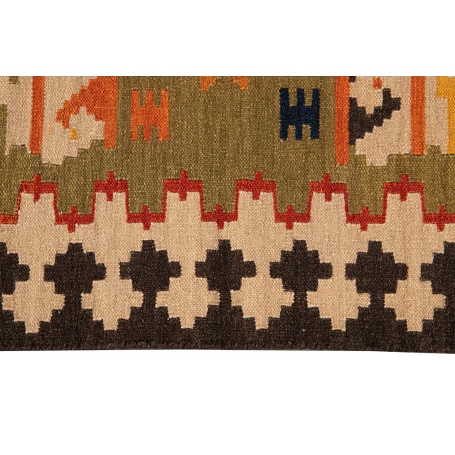 21st Century Contemporary Kilim Rug 5 '6'' X 7' 10'' For Sale - Image 10 of 13