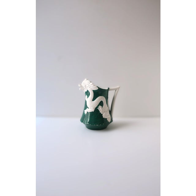 Baroque Italian Pitcher Vase With Dragon Relief, Circa 1950s Italy For Sale - Image 3 of 11
