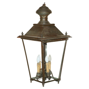 Victorian Hanging Lantern in Bronze with 4-Candle Interior, 1880s