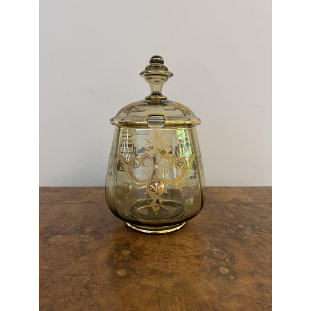 Antique Bohemian Glass Punch Bowl Set, 1900, Set of 12 For Sale - Image 11 of 14