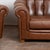 Pair of 20th Century English Brown Leather Club Chairs For Sale - Image 6 of 16