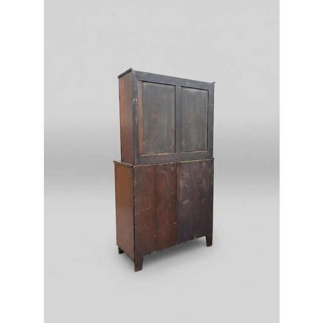 Brown British Georgian Mahogany Inlaid Secretaire Bookcase, 18th Century For Sale - Image 8 of 18
