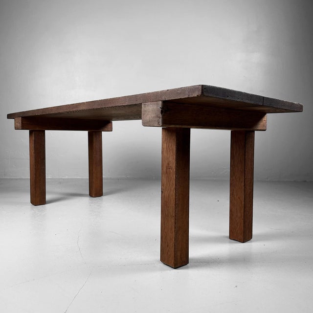 Wood Taishō Minimalist Low Wooden Table, Japan, 1920s For Sale - Image 7 of 13