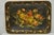 Antique French Country Tole Metal Hand Painted Floral Large Serving Platter Tray For Sale - Image 15 of 15