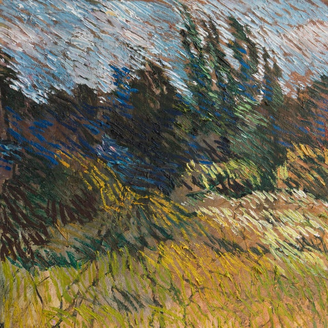 Expressionism Vintage Expressionist Landscape, Original Oil Painting by Leonard Bennetts, C. 1970s For Sale - Image 3 of 14