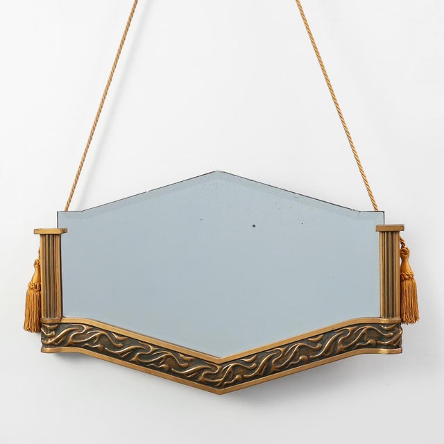 Art Deco Mirror in Gilt Wood, Belgium, 1920s For Sale - Image 11 of 11