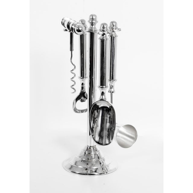 Vintage Silver Plated Bar Accessory Set, 1980s, Set of 5 For Sale - Image 13 of 13