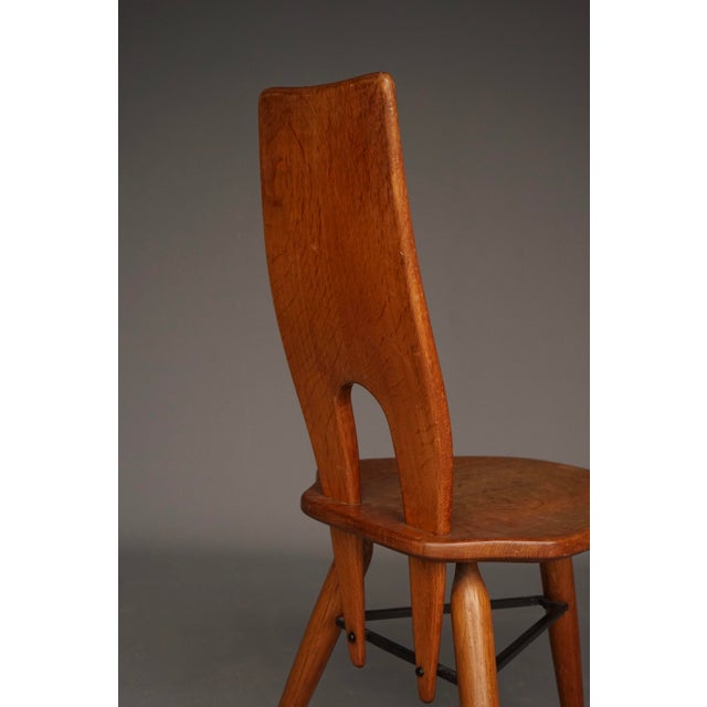 Mid-Century Italian Oak Side Chair, 1950s For Sale - Image 9 of 16