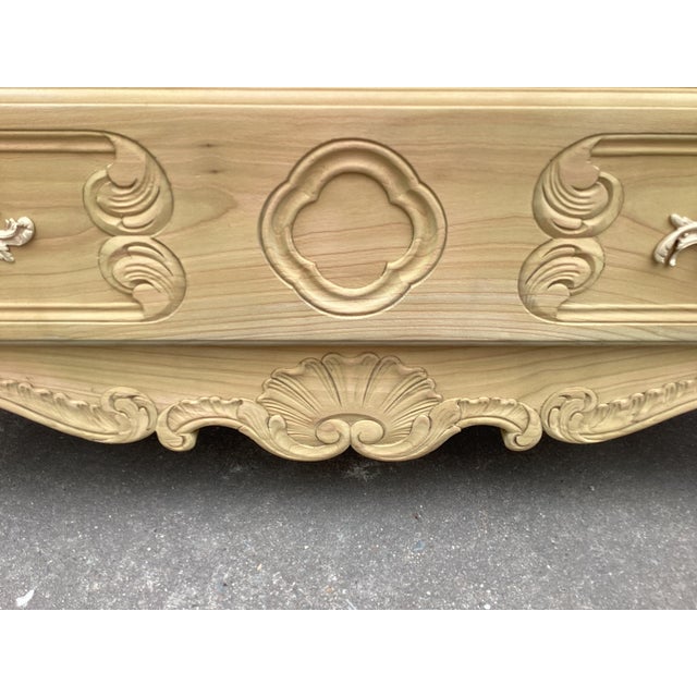 Tan French Stripped Cherry Chest of Drawers For Sale - Image 8 of 14