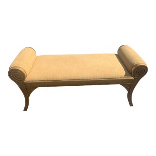 Late 20th Century Vintage Regency Swirl Flared Bench For Sale