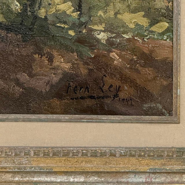Framed Oil Painting on Canvas by Fernand Ley (1910-1973) 'Path in the Forest' For Sale - Image 16 of 17
