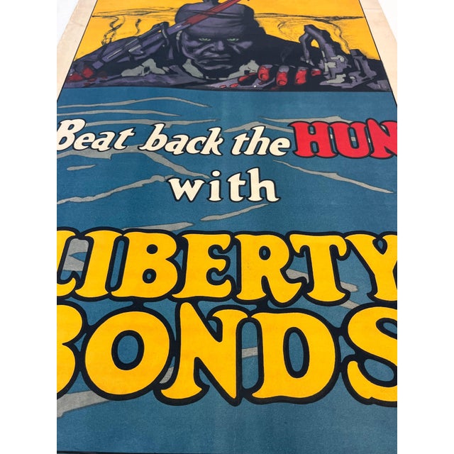 WW1 Original Poster Beat Back the Hun with Liberty Bonds by Frederick Strothmann, 1918 For Sale - Image 4 of 11