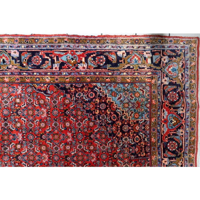 1920s, Antique Persian Bidjar Handmade Rug 7.5' X 10.11' For Sale - Image 14 of 15