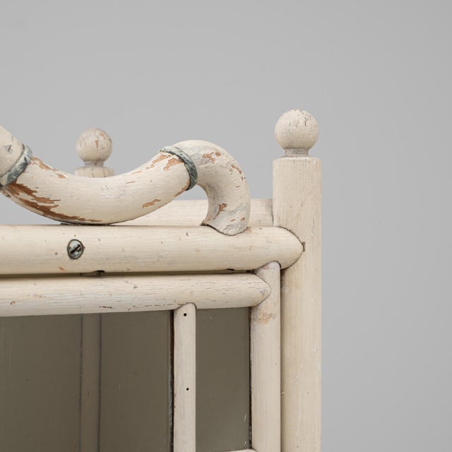 Cream 1910s French Wooden Mini Showcase Vitrine For Sale - Image 8 of 18