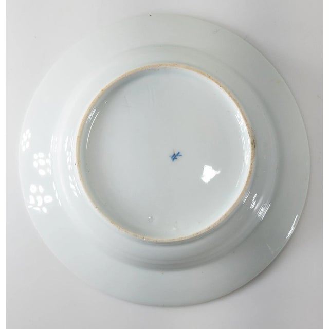 Meissen Porcelain 19th Century German Meissen Floral Bowl With Cancelled Mark For Sale - Image 4 of 10