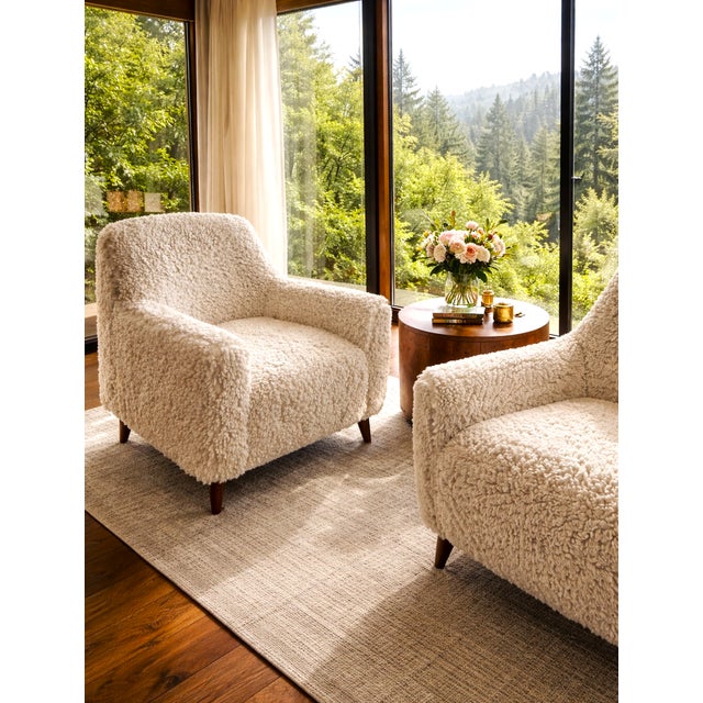 Not Yet Made - Made To Order Newman Sheepskin Lounge Chair For Sale - Image 5 of 7