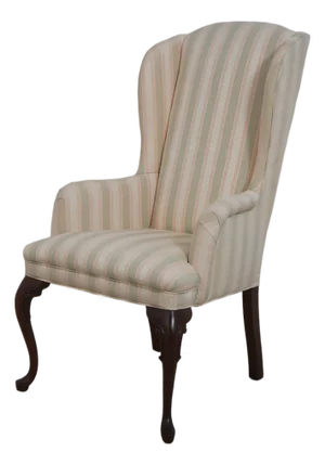 Queen Anne Mahogany Leg Upholstered Chair