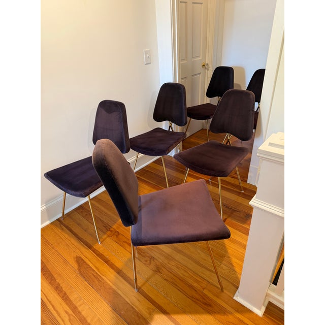 Jonathan Adler Maxime Dining Chairs in petrol colorway 20" W, 23" D, 37" H Seat height: 18.5", Seat depth: 16.5"