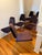 Jonathan Adler Maxime Dining Chairs in petrol colorway 20" W, 23" D, 37" H Seat height: 18.5", Seat depth: 16.5"