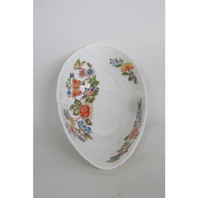 Aynsley Cottage Garden Butterflies and Floral English Bone China Bowl 4585b For Sale - Image 10 of 13
