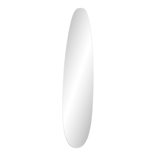 Tonelli - Italian Large Slender Oval Wall Mirror For Sale