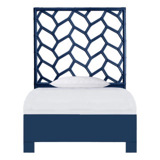 Silas Platform Bed Twin - Navy For Sale