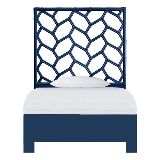 Silas Platform Bed Twin - Navy For Sale