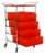 Mobil Storage Unit in Orange PMMA and Chrome by Antonio Citterio for Kartell, Italy, 1990s For Sale