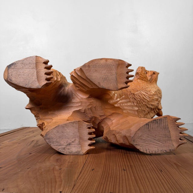 Hand-Carved Ainu Wooden Bear from Hokkaido, 1970s For Sale - Image 13 of 14