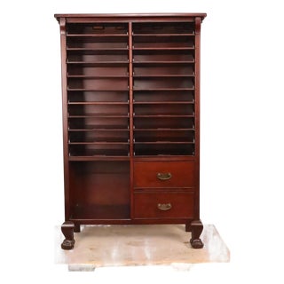 19th Century Mahogany Sheet Music Cabinet For Sale