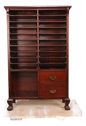 19th Century Mahogany Sheet Music Cabinet